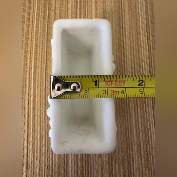 Imperial Milk Glass Sugar Toothpick Business Card Holder Grapevine Vintage - Picture 7 of 7